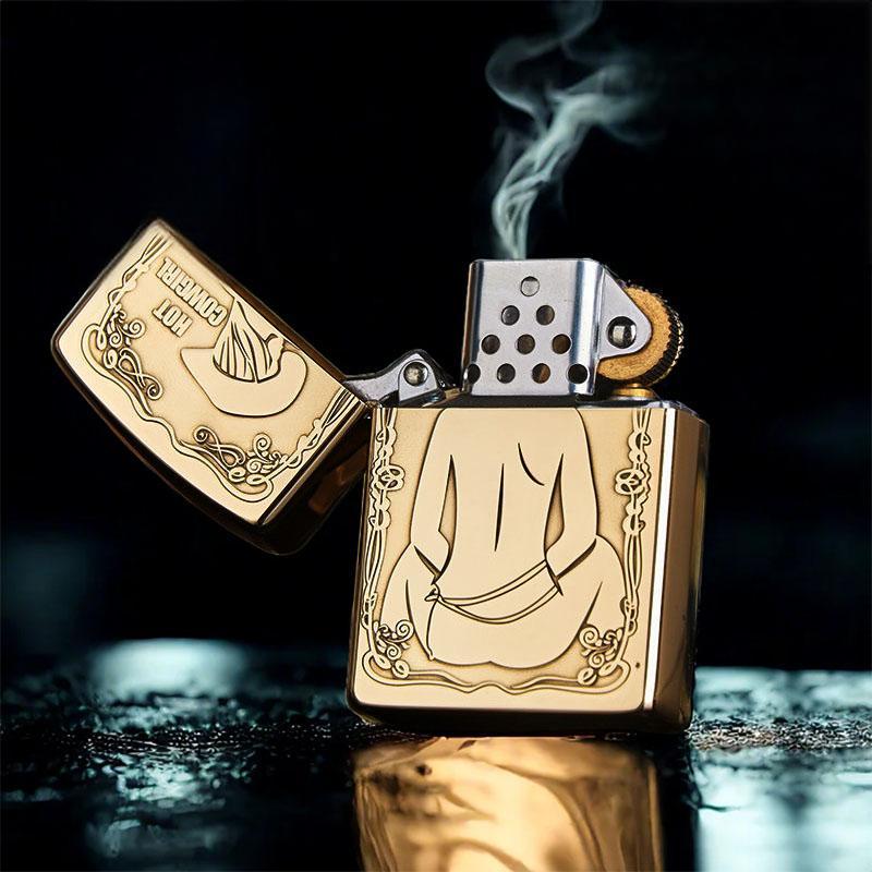 Retro Hot Cowgirl Kerosene Lighter