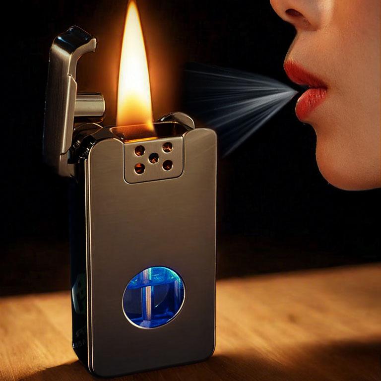 Shake-to-Ignite Transparent Chamber Lighter